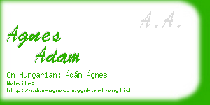 agnes adam business card