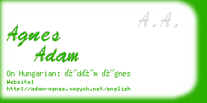 agnes adam business card